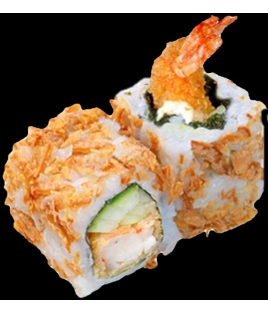 Croquant roll tempura crevette comcombre 